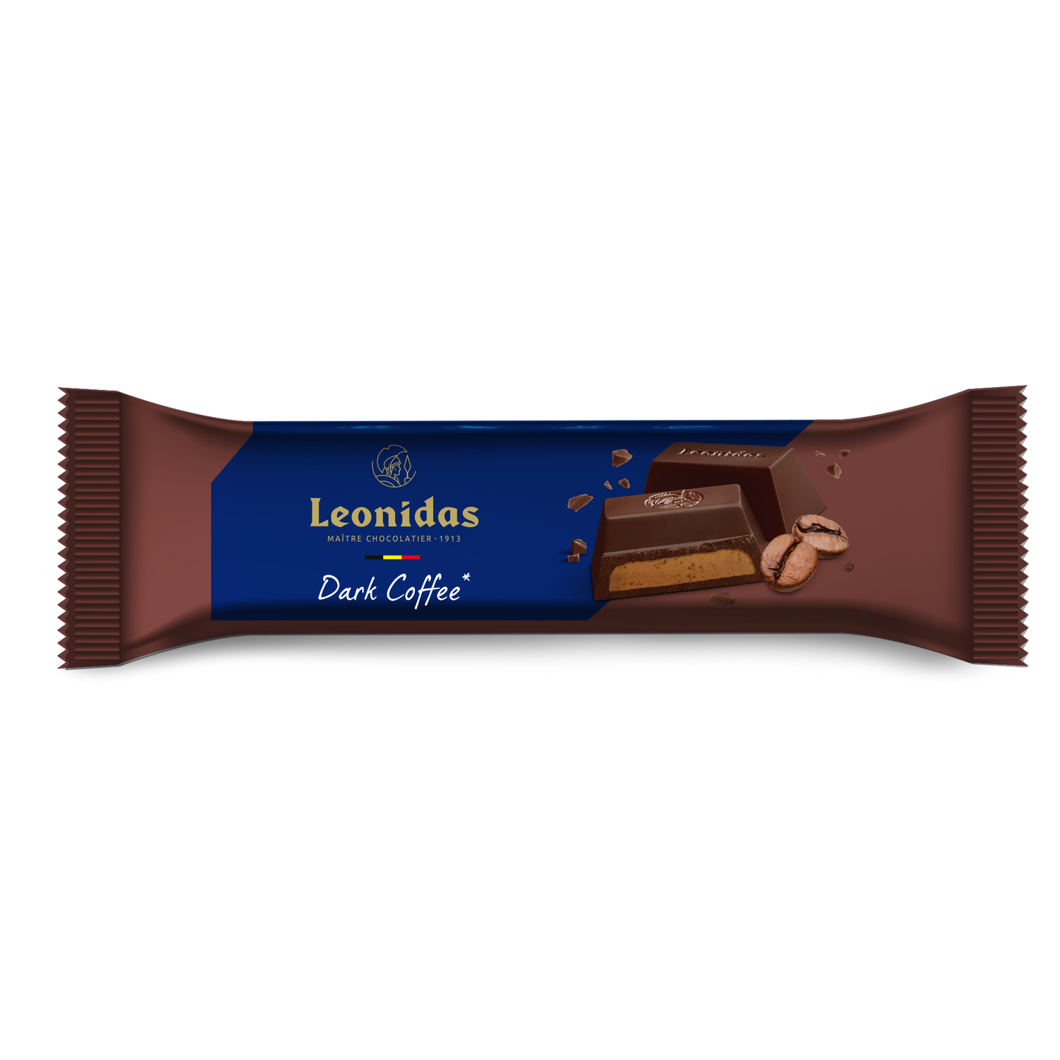 Juodojo šokolado batonėlis su kavos skonio praliné, 50 g