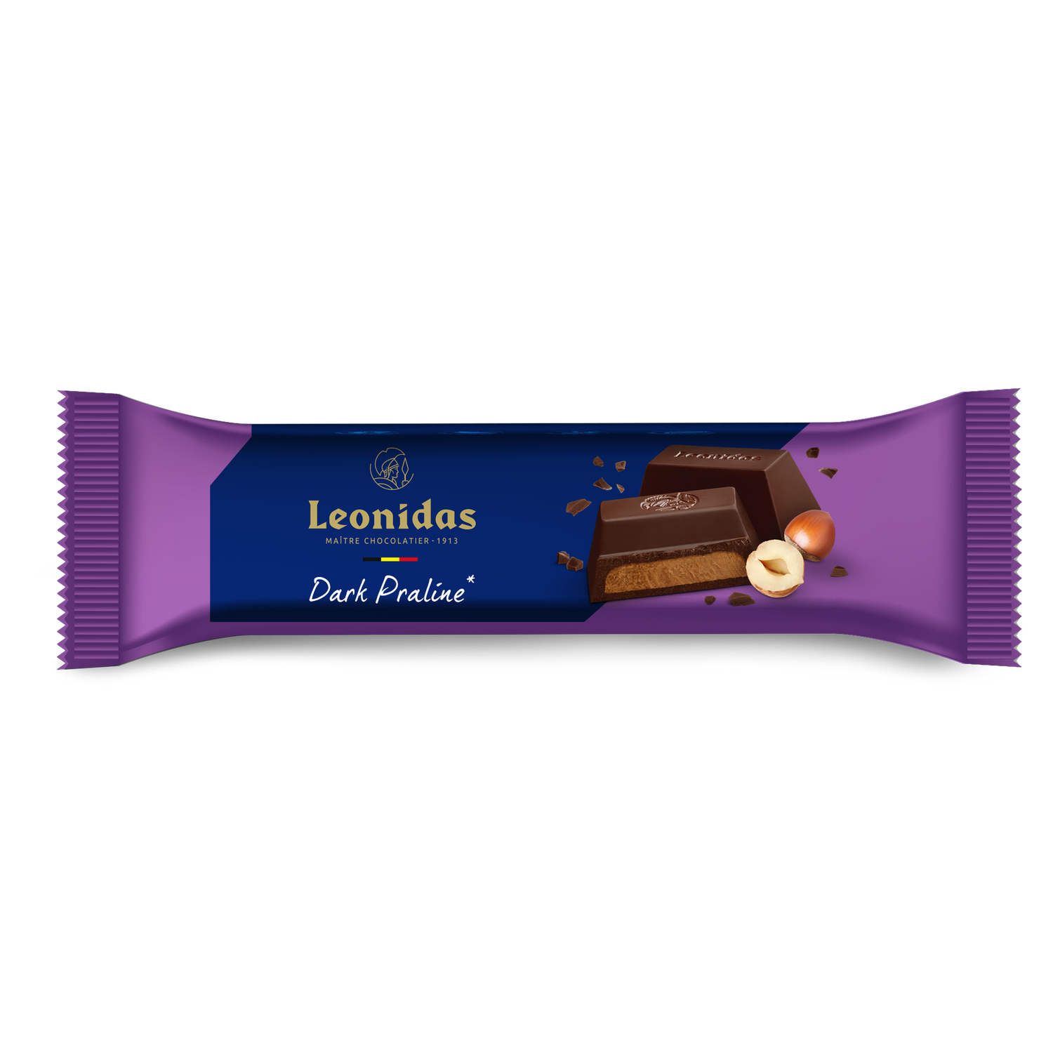Juodojo šokolado batonėlis su praliné, 50 g