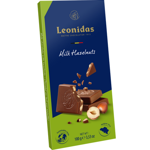 Pieniško šokolado plytelė su lazdynų riešutais, 100 g
