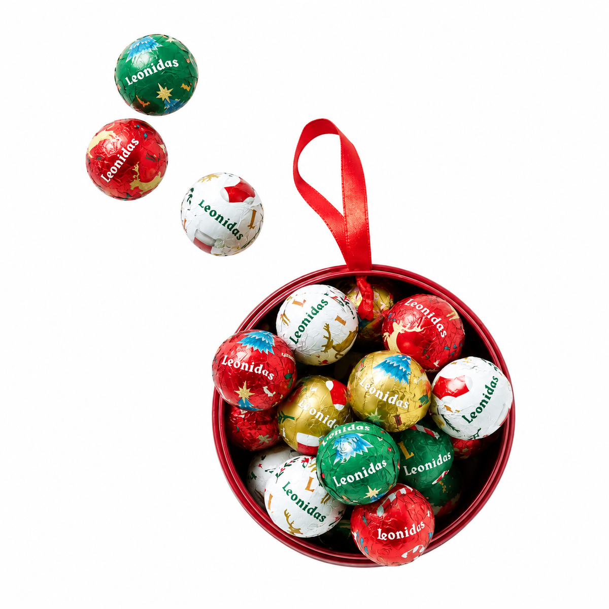 Boule de Noël | Metalinis kalėdinis burbulas su šokoladu, 20 vnt.